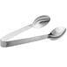 A pair of silver Acopa Industry stainless steel tongs with handles.