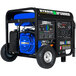 A DuroMax portable dual fuel generator with wheels.