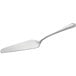 An Acopa Edgeworth stainless steel cake server with a white background.