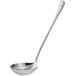 An Acopa Edgeworth stainless steel ladle with a long handle and bowl.
