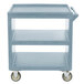Cambro BC230401 Slate Blue Three Shelf Service Cart - 33 1/4" x 20" x 34 5/8" Main Thumbnail 2