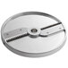 AvaMix 5/32" Julienne Cutting Disc, a circular metal object with two blades and a hole in the center.