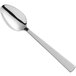 A Hepp by Bauscher stainless steel demitasse spoon with a silver handle.