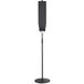 A black Lavex metal floor stand with a tall rectangular object.
