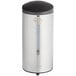 A silver and black Lavex stainless steel automatic foaming soap/sanitizer dispenser.