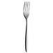 A close-up of a Hepp by Bauscher stainless steel table fork.