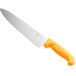 A Choice 10" Chef Knife with a yellow handle.