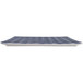 A blue rectangular Elite Global Solutions melamine platter with a wavy design.