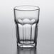 A Pasabahce Casablanca clear glass on a white surface.