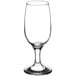 A Pasabahce stemmed pilsner glass with a white background.