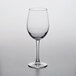 A close up of a Nude Reserva wine glass on a white background.