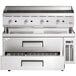 Cooking Performance Group CBR48 48" Gas Countertop Radiant Charbroiler and 48", 2 Drawer Refrigerated Chef Base - 160,000 BTU Main Thumbnail 5