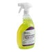 A 32 oz. spray bottle of Noble Chemical Lemon Lance ready-to-use disinfectant and detergent cleaner.
