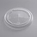 A clear EcoChoice compostable plastic lid with a straw slot.