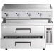 Cooking Performance Group G48T 48" Gas Countertop Griddle with Thermostatic Controls and 48", 2 Drawer Refrigerated Base - 120,000 BTU Main Thumbnail 5