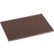 A brown rectangular rubber bar mat with small holes in a grid pattern.