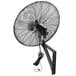 A TPI black wall-mounted industrial fan.