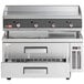 Cooking Performance Group 48L Ultra Series 48" Chrome Plated Liquid Propane 4-Burner Countertop Griddle and 48", 2 Drawer Refrigerated Base - 120,000 BTU Main Thumbnail 6