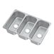 Vollrath 12065-3 13" x 21" 3 Compartment 22-Gauge Stainless Steel Drop-In Vending Cart Sink - 5" Deep Main Thumbnail 2