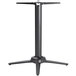 A NOROCK sandstone black powder-coated aluminum table base with a round base in black.