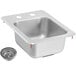 Vollrath 1734-C 13" x 17" 1 Compartment 20-Gauge Stainless Steel Drop-In Bar Sink with Strainer and 4" Centers for Deck Mounted Faucet - 6 3/16" Deep Main Thumbnail 2