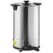 An Avantco stainless steel coffee urn with a black cord.