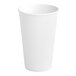 A white paper hot cup with a ribbed surface.