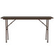 Correll Folding Table, 18" x 72" Melamine Top, Walnut Main Thumbnail 2