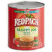 A RedPack #10 can of Sloppy Joe sauce with a picture of a hamburger on the label.