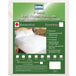 A white Bargoose zippered vinyl XL twin mattress cover.