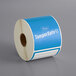 TamperSafe 2 1/2" x 6" Customizable Blue Paper Tamper-Evident Label - 250/Roll Main Thumbnail 3