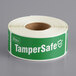 TamperSafe 1" x 3" Customizable Green Paper Tamper-Evident Label - 250/Roll Main Thumbnail 3