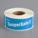 TamperSafe 1" x 3" Customizable Blue Paper Tamper-Evident Label - 250/Roll Main Thumbnail 3