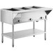 ServIt EST-3WS Three Pan Sealed Well Electric Steam Table with Adjustable Undershelf - 120V, 1500W Main Thumbnail 2
