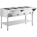 ServIt EST-4WS Four Pan Sealed Well Electric Steam Table with Adjustable Undershelf - 120V, 2000W Main Thumbnail 2