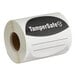 A roll of TamperSafe black paper labels.