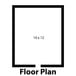 A floor plan for a black rectangular Norlake Kold Locker.