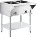 ServIt EST-2WS Two Pan Sealed Well Electric Steam Table with Adjustable Undershelf - 120V, 1000W Main Thumbnail 3