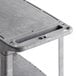 Lavex Industrial Large Gray 2-Shelf Utility Cart with Flat Top and Built-In Tool Compartment - 44" x 25 1/4" x 32 1/4" Main Thumbnail 3