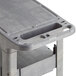 Lavex Industrial Medium Gray 3-Shelf Utility Cart with Flat Top and Built-In Tool Compartment - 38" x 18 3/4" x 32 1/4" Main Thumbnail 3