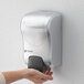 San Jamar SF970SS Summit Rely Silver Manual Foam Hand Soap and Sanitizer Dispenser - 5 3/16" x 4" x 8 7/8" Main Thumbnail 1