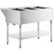 ServIt GST-3WE-LP Three Pan Open Well Liquid Propane Steam Table with Undershelf - 10,500 BTU Main Thumbnail 3