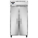 A Continental Refrigerator stainless steel double door reach-in freezer.