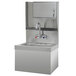 Advance Tabco 7-PS-727 Hand Sink with Security Installation and Paper Towel Dispenser - 17 1/4" x 15 1/4" Main Thumbnail 1