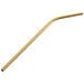 An Acopa gold stainless steel bent straw.
