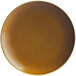 A brown RAK Porcelain coupe plate with a glossy finish.