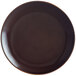A brown RAK Porcelain coupe plate with a white background.
