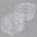 Swirl Dome 1 Compartment Hinged Clear Cupcake Container - 270/Case Main Thumbnail 3