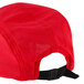 A red Headsweats 5-panel cap with a black strap.