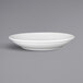 A white RAK Porcelain deep coupe plate with an embossed rim.